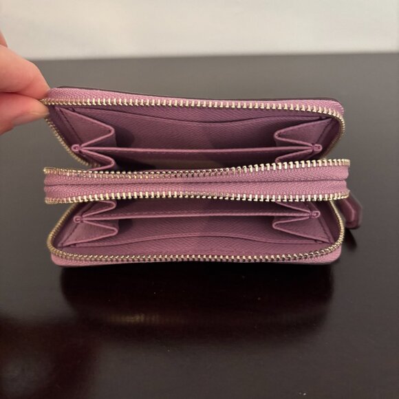 Coach Light Purple Small Double Zipper Card Case - Picture 8 of 9